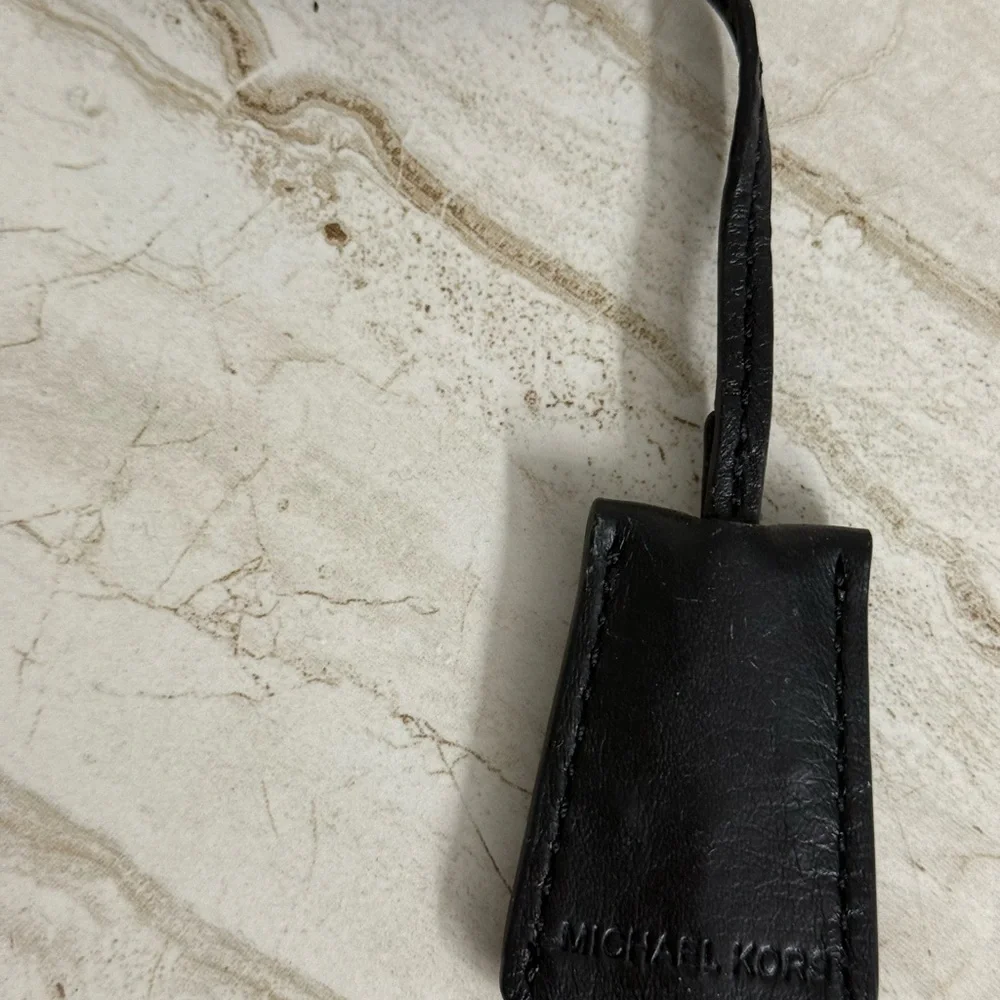 Michael Kors Black Leather Cloche with Gold Key - Picture 4 of 4